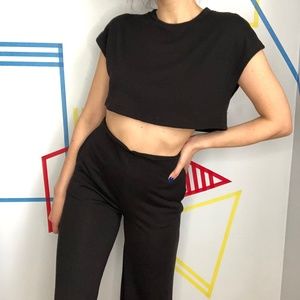 COPY - Urban Planet Black Wide leg Sweat Suit